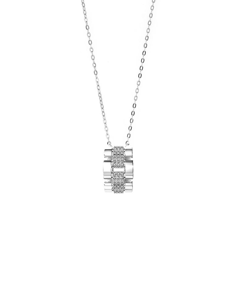 Ice triple link necklace (WG)