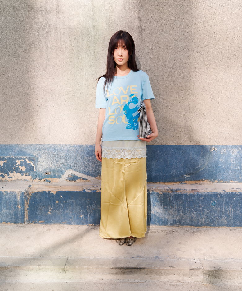 Blanksoup X VisualCollect Love Art, Love Soup T-Shirts Skyblue