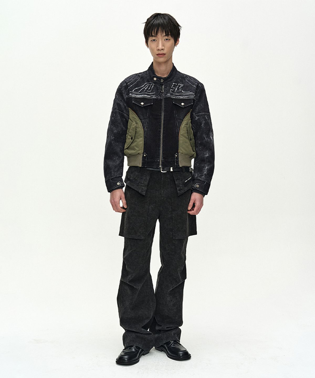 앤더슨벨(ADSB ANDERSSON BELL) RAPTOR THREE LAYERED WIDE-LEG TROUSERS (BLACK)