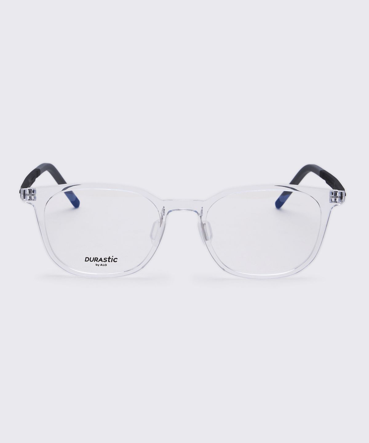 알로아이웨어(ALO EYEWEAR) [DURASTIC] DRG5603 2009G 웰링턴 스퀘어 실리콘 안경테 클리어/블랙 블루라이트 렌즈 선택