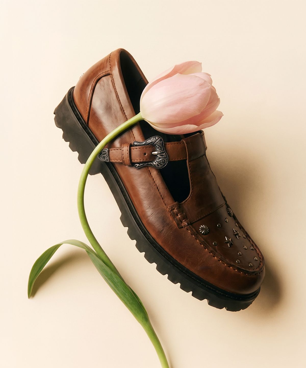 앤더슨벨(ADSB ANDERSSON BELL) UNISEX VINTAGE WESTERN MARYJANE LOAFERS (BROWN)