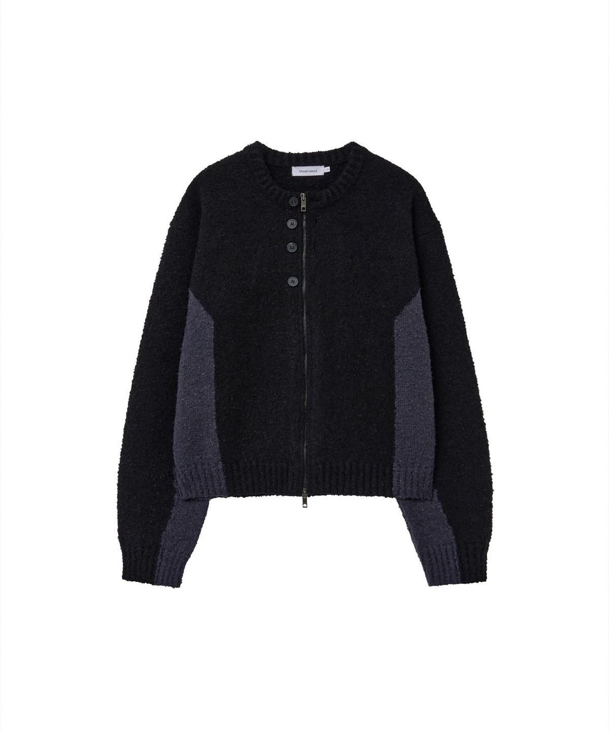 미세키서울 맨(MISEKISEOUL MEN) Two-tone dual cardigan BLACK