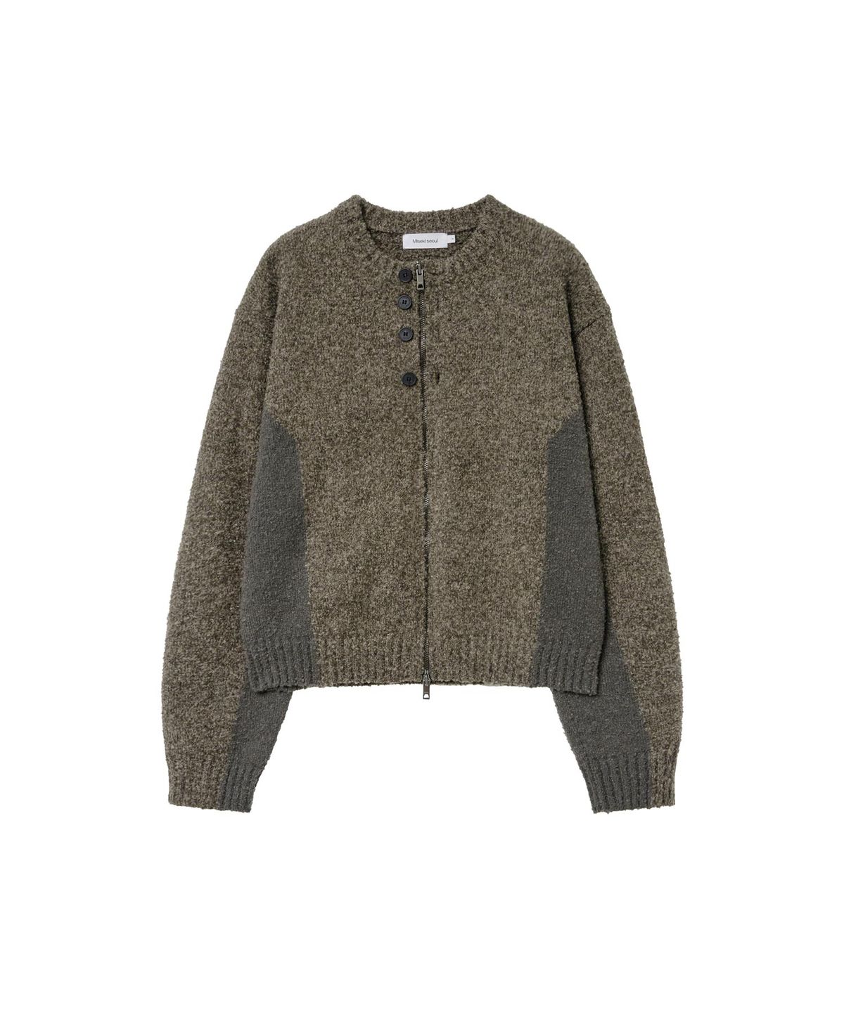 미세키서울 맨(MISEKISEOUL MEN) Two-tone dual cardigan KHAKI