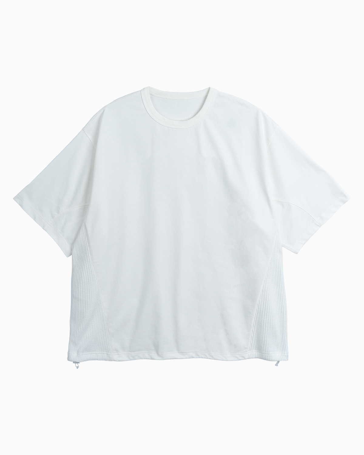 인블랭크(INBLANK) Waffle Side Panel A T-Shirts_White/White