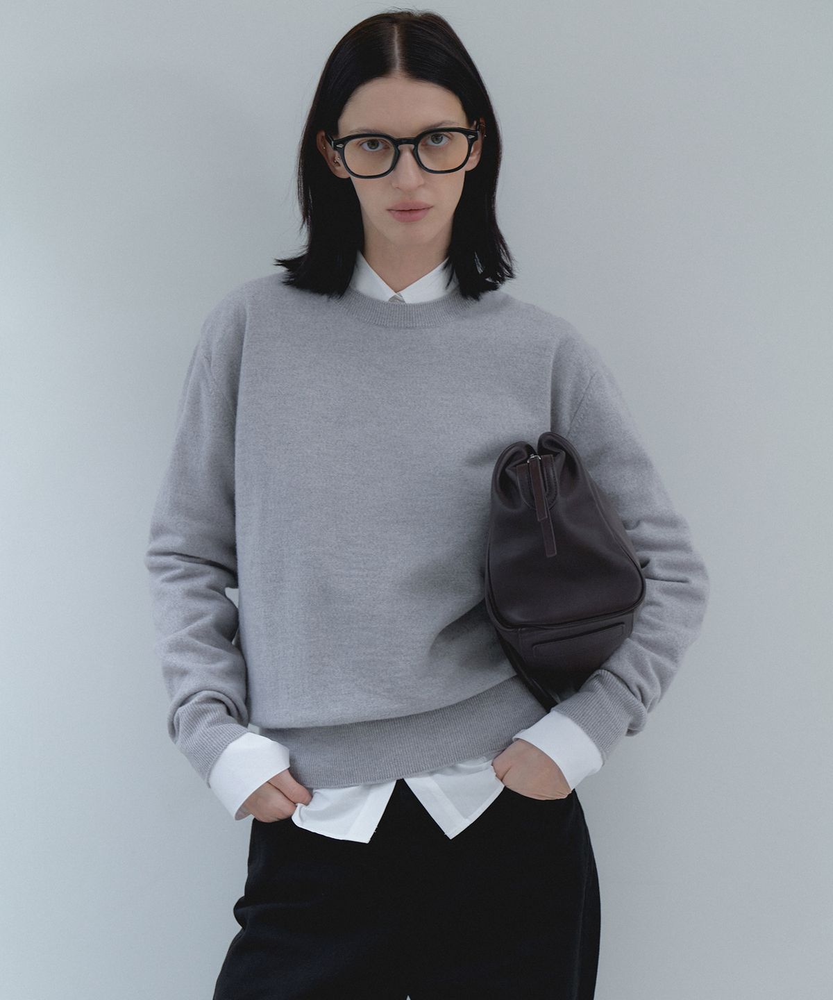 108파운드(108POUND) Everyday Crew Neck Sweater_Gray