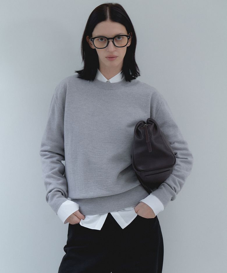 Everyday Crew Neck Sweater_Gray