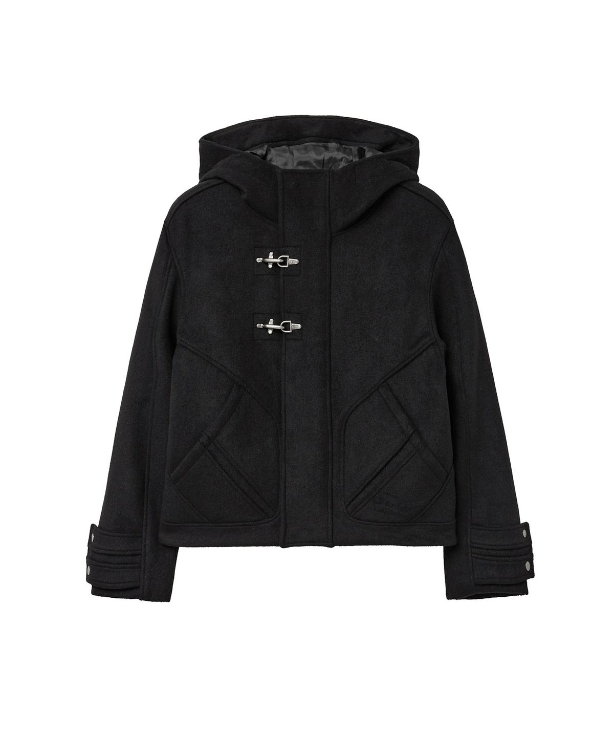 미세키서울 맨(MISEKISEOUL MEN) Fireman clasp hoodie short coat BLACK