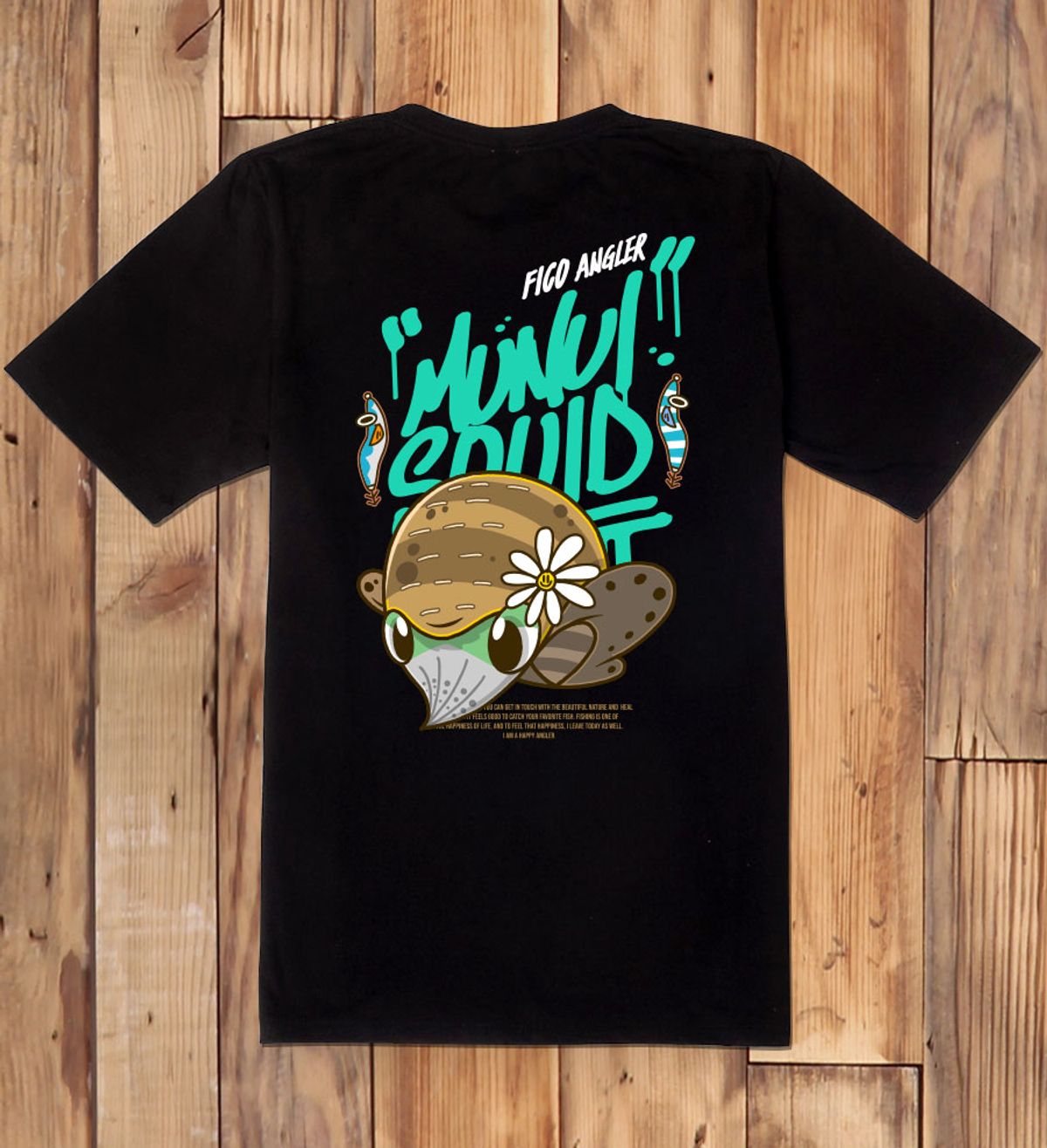 돌돌(DOLDOL) FICO-tshirts-411 무늬오징어 피코앵글러 낚시 디자인 티셔츠 반팔티