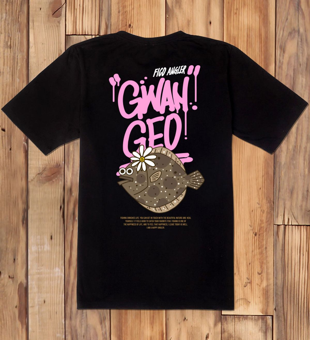 돌돌(DOLDOL) FICO-tshirts-414 피코앵글러 광어 낚시 디자인 티셔츠 반팔티