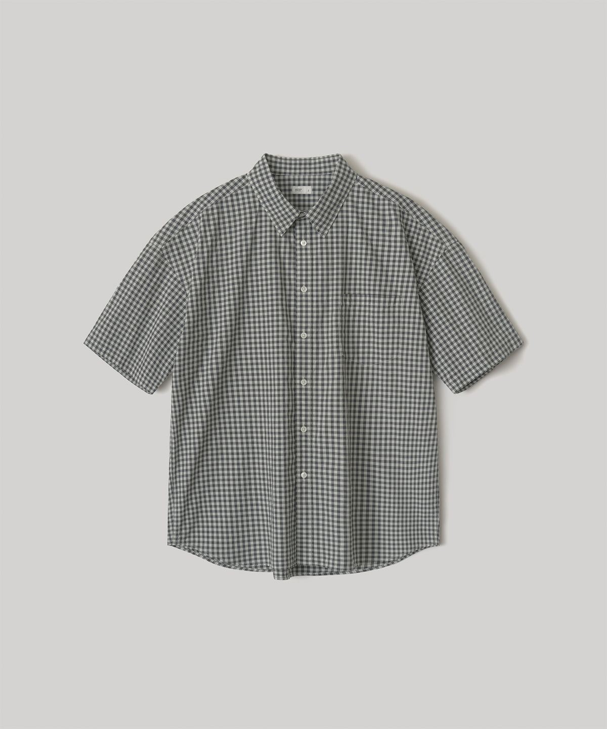 어나더 오피스(ANOTHER OFFICE) Huge Garment Gingham Check Shirt (Porcelain White)