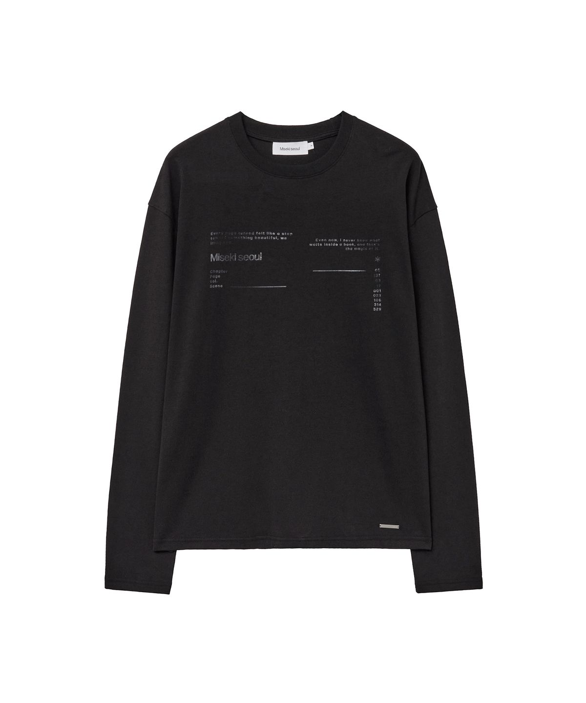 미세키서울 맨(MISEKISEOUL MEN) Typo layout long sleeve BLACK