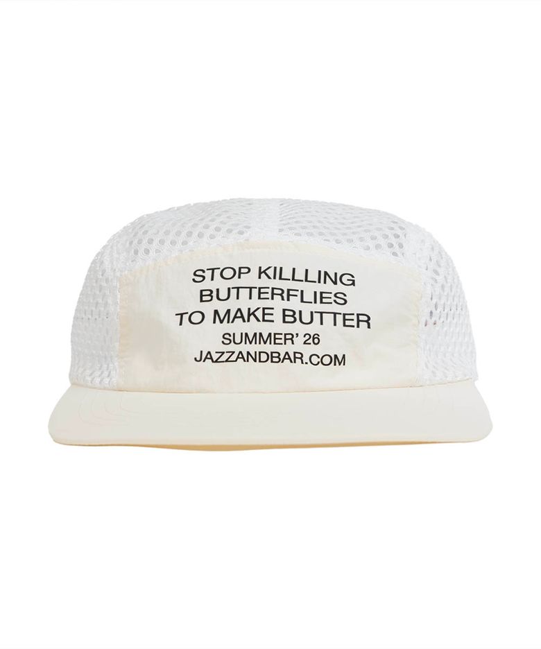 Mesh Camp Cap (Butterfly)-Cream