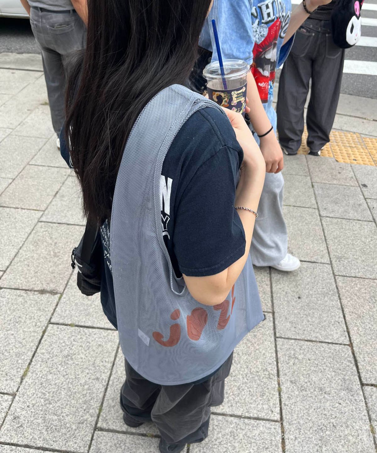 재즈앤바(JAZZ&BAR) Jazz Love Beach Mesh Bag - Grey