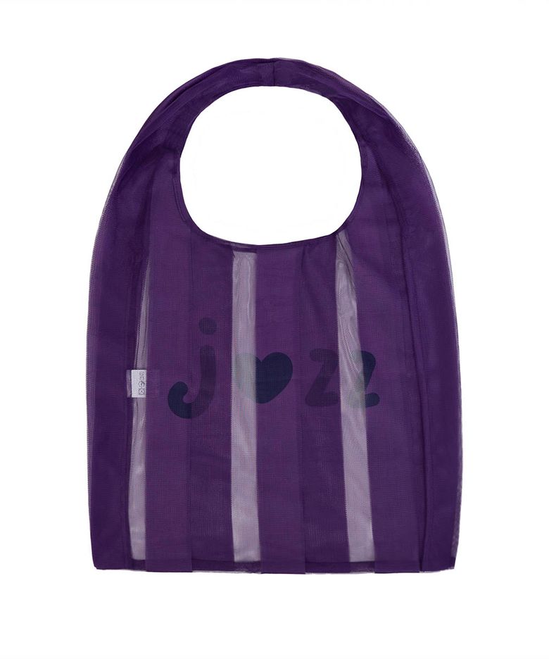 Jazz Love Beach Mesh Bag - Stripe Purple