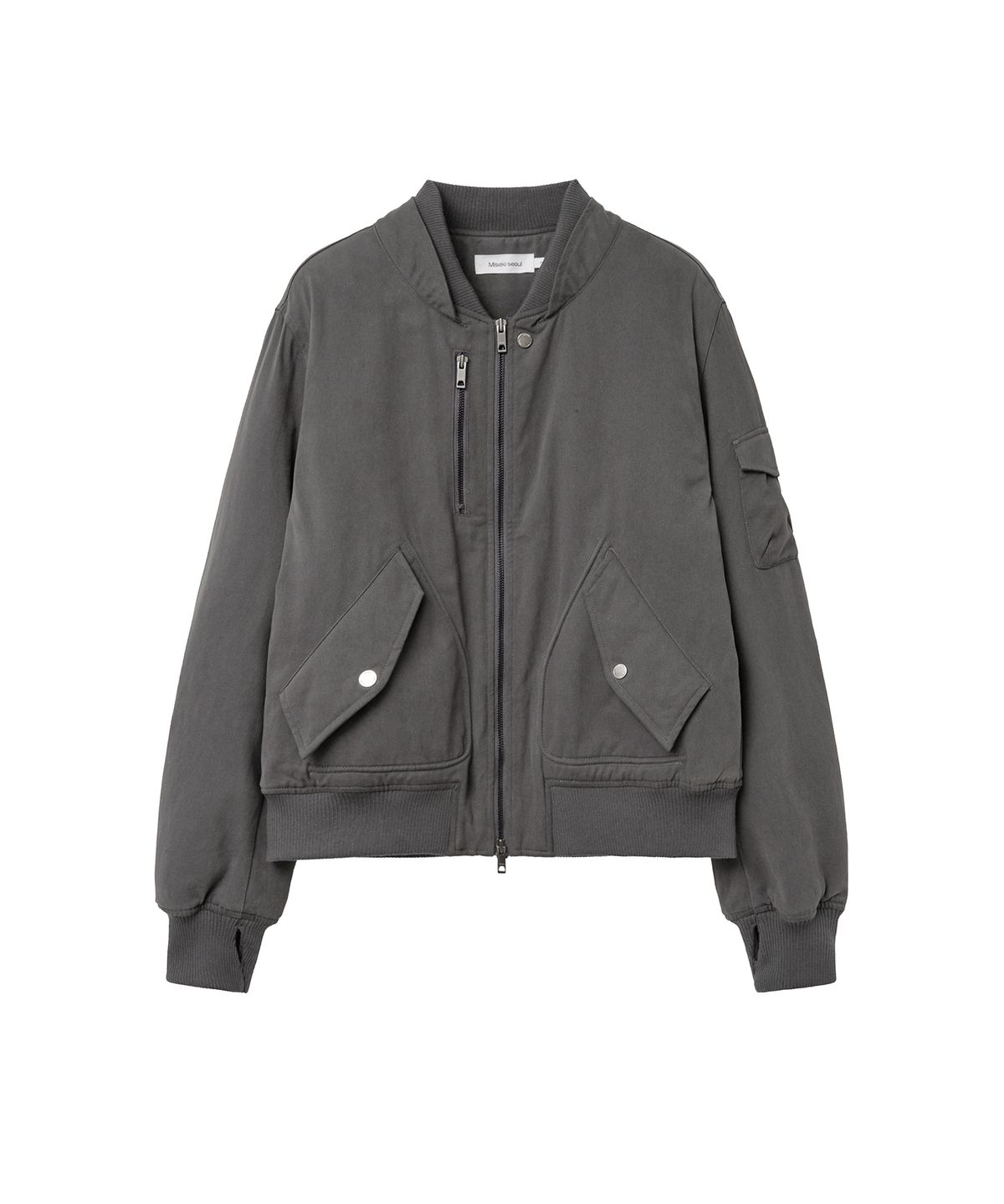 미세키서울 맨(MISEKISEOUL MEN) Double neck padded ma-1 jacket CHARCOAL