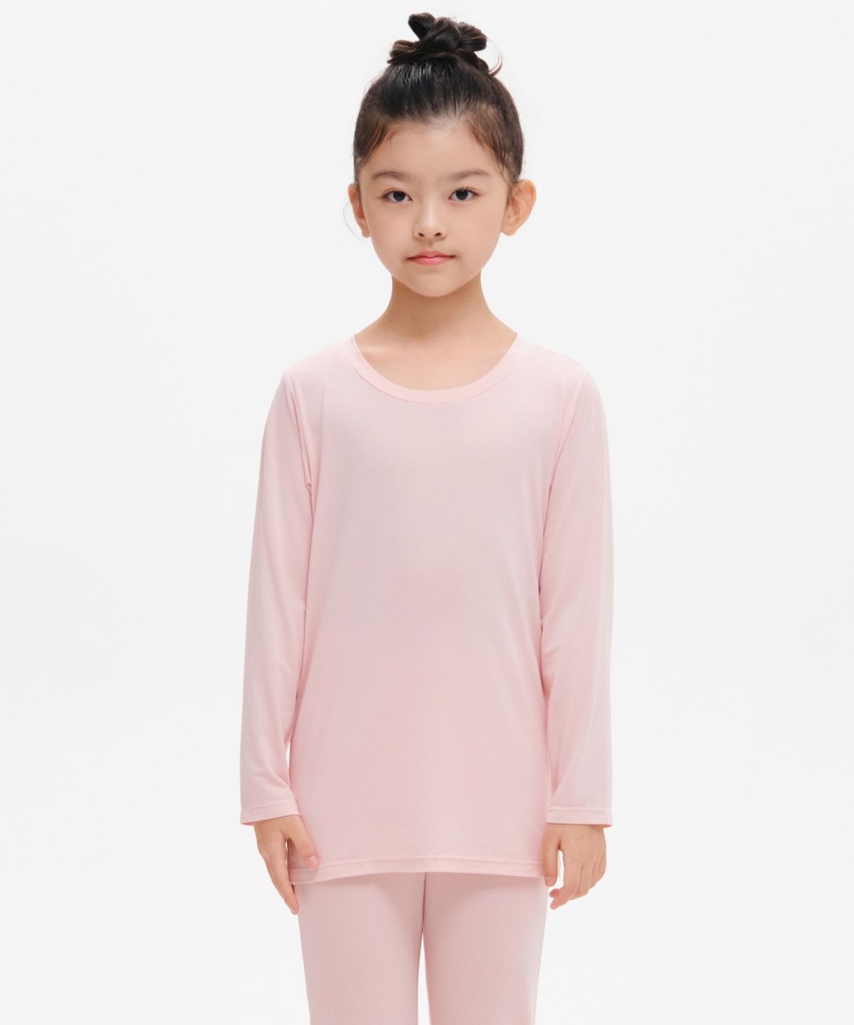 무신사 스탠다드 키즈(MUSINSA STANDARD KIDS) [힛탠다드] 크루 넥 긴소매 언더셔츠 [인디언 핑크]