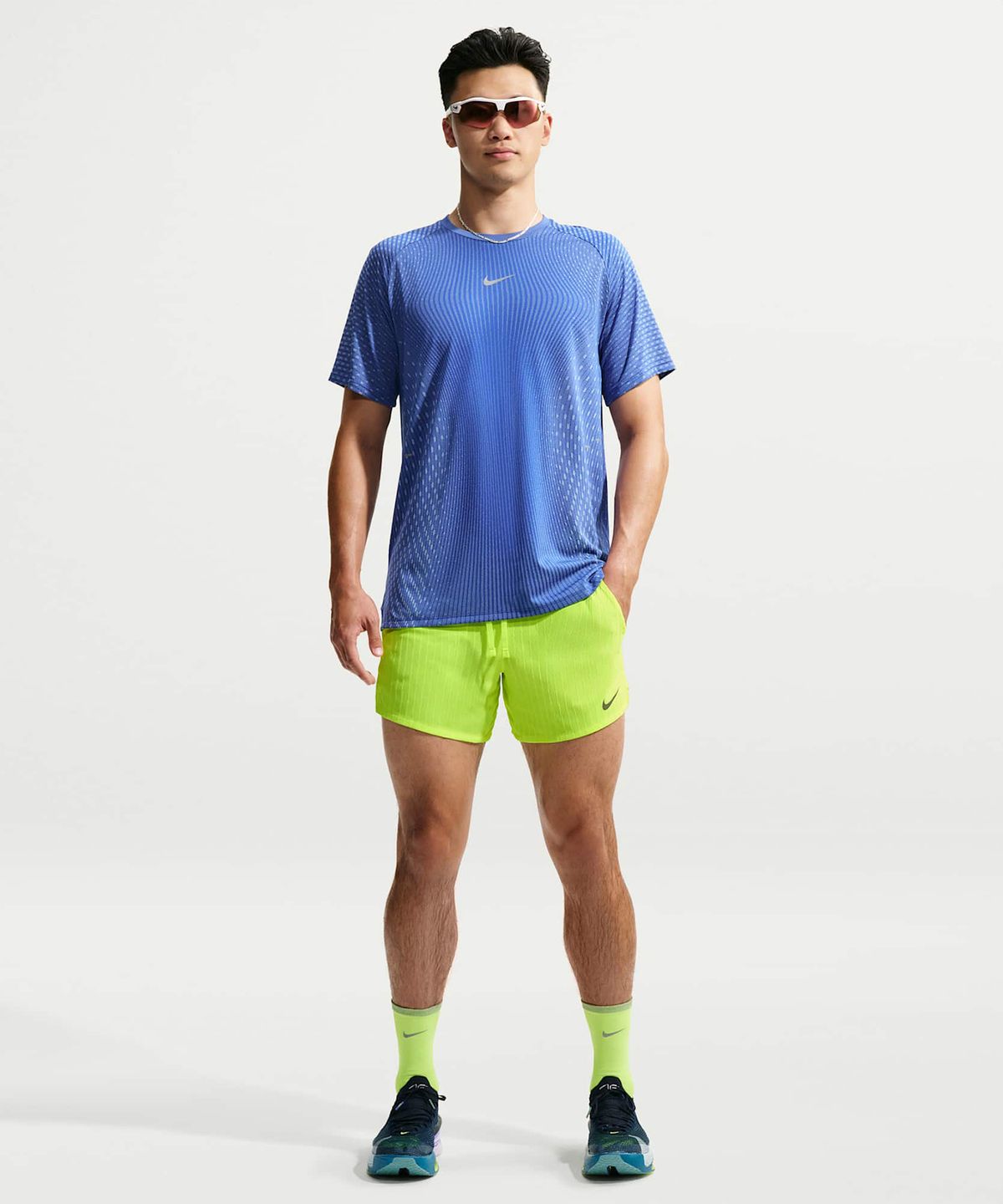 나이키(NIKE) 스트라이드 에어로 핏 5인치 브리프 라인드 러닝 쇼츠 M - 볼트 / IM5133-702