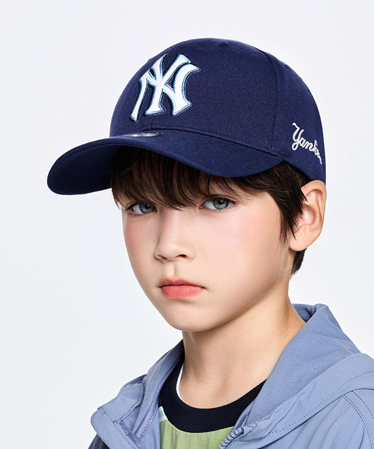 엠엘비 키즈(MLB KIDS) 시그니처 빅로고 스트럭쳐 볼캡 NY (Navy)