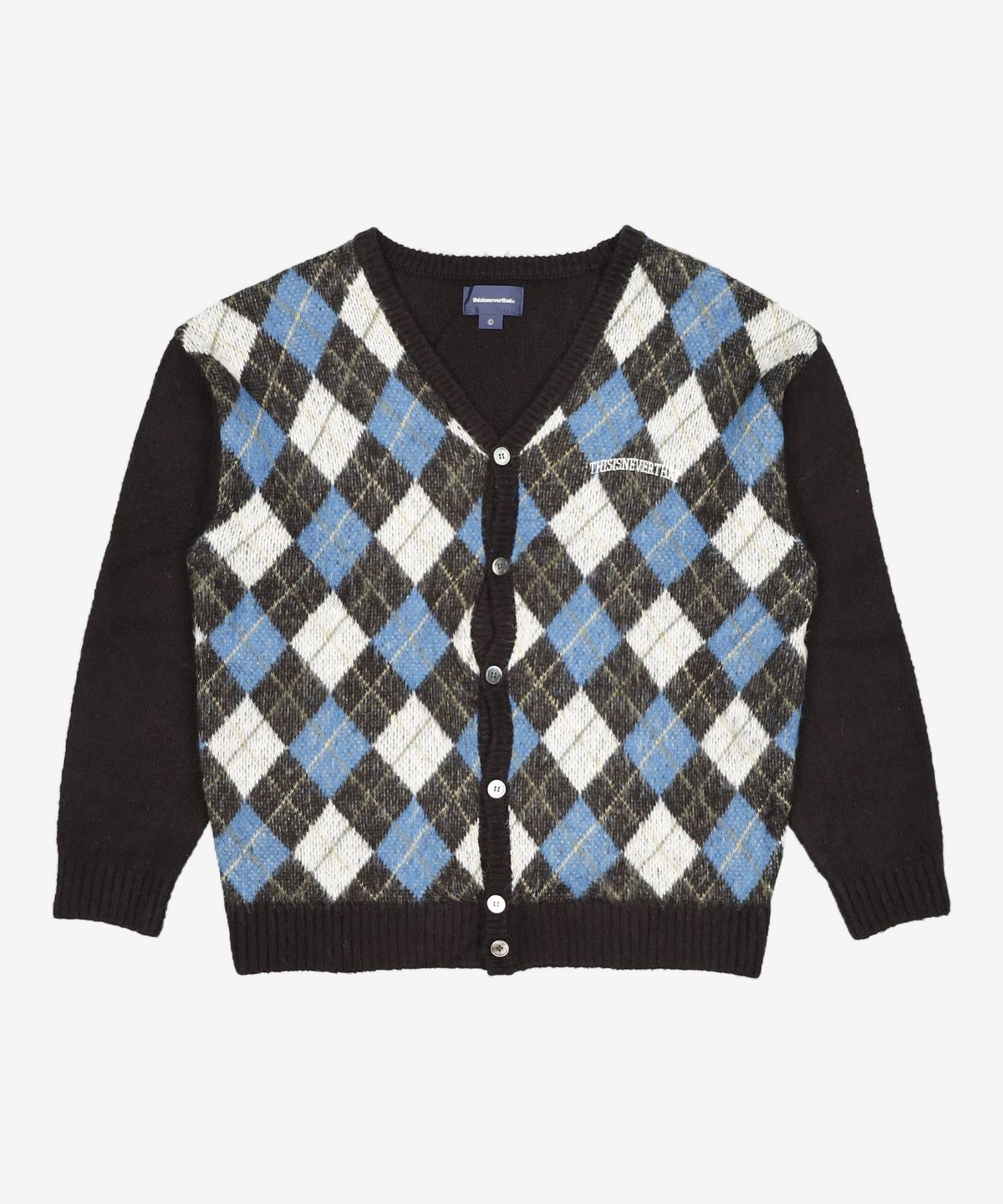 디스이즈네버댓(THISISNEVERTHAT) (FW21) Argyle Cardigan Black L