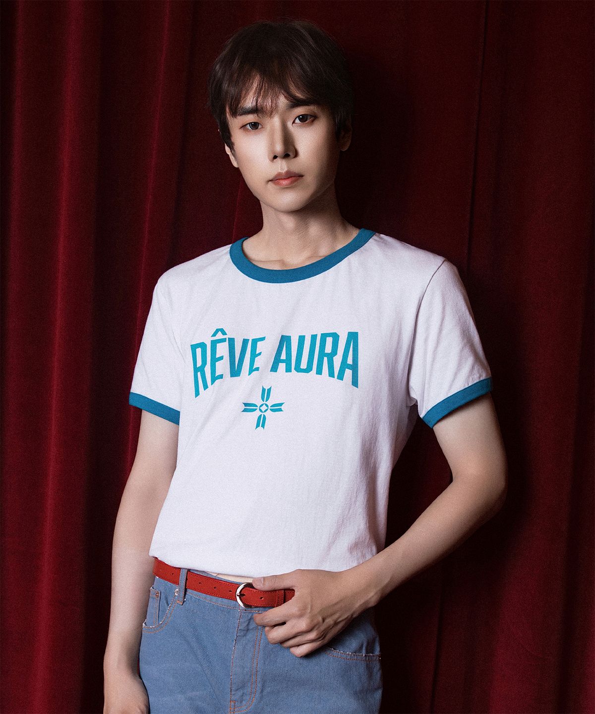 레뷰라(REVURA) REVE AURA CROP RINGER T-SHIRTS - UNISEX / EMERALD