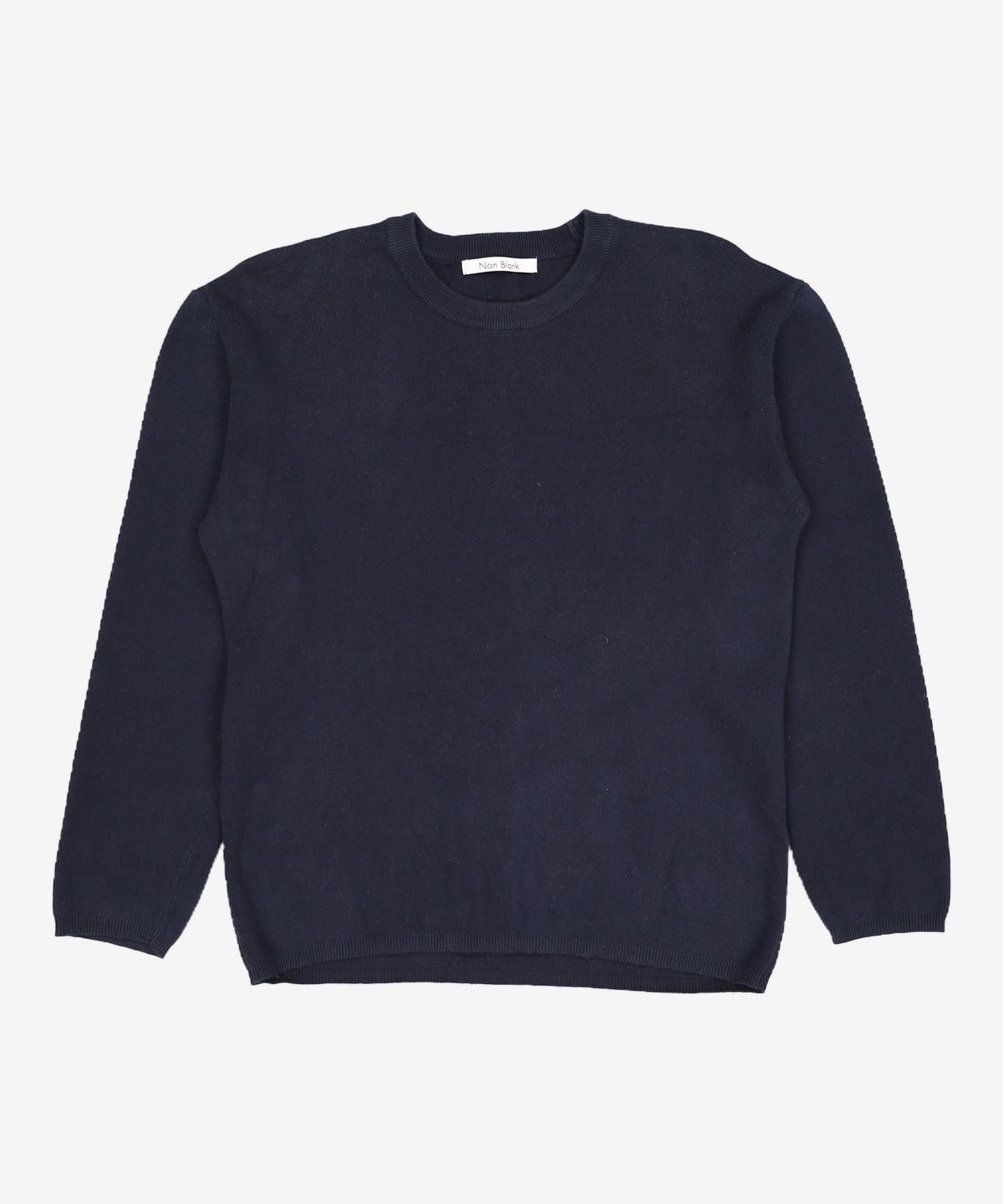 넌블랭크(NONBLANK) 라운드 니트_NAVY XL