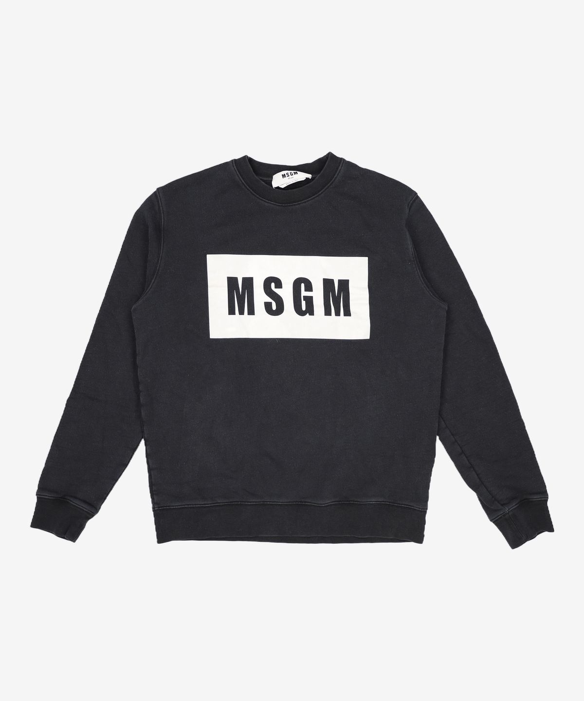 엠에스지엠(MSGM) 22FW 박스 로고 맨투맨 블랙 2000MM523 L