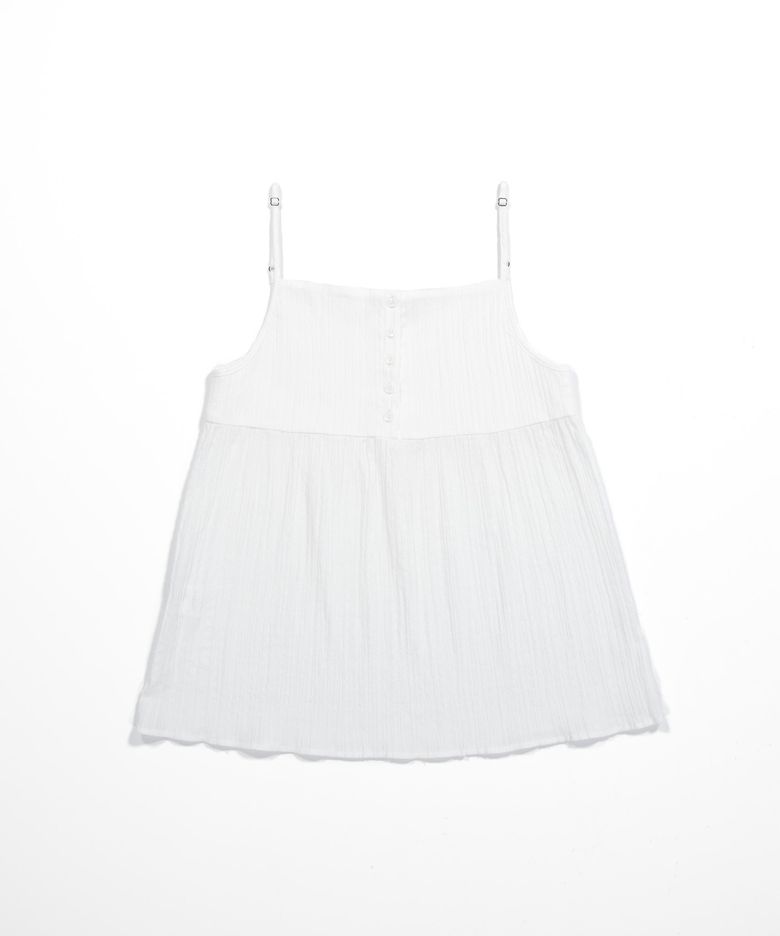 Structured Sleeveless Top, White