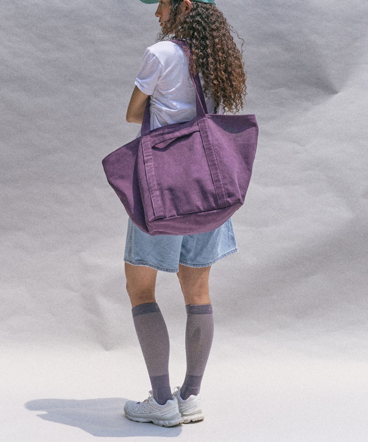 초록스튜디오(CHOROK STUDIO) Big Canvas Bag (Purple)