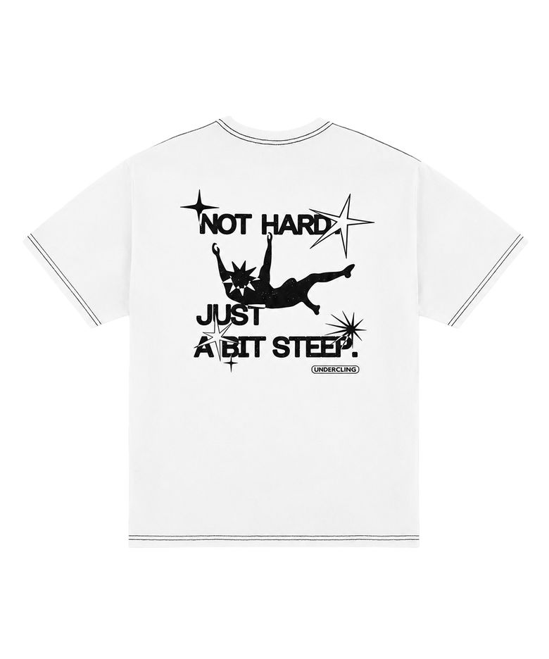 NOT HARD 오버사이즈 그래픽 티셔츠 (화이트)