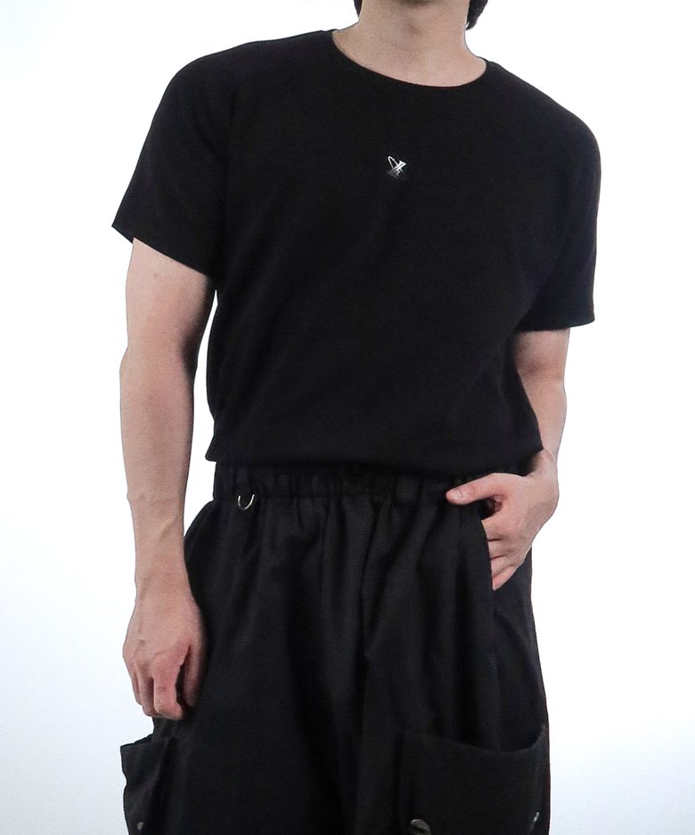 뉴트로 실버 엔자임 코튼모달 래글런 반팔티