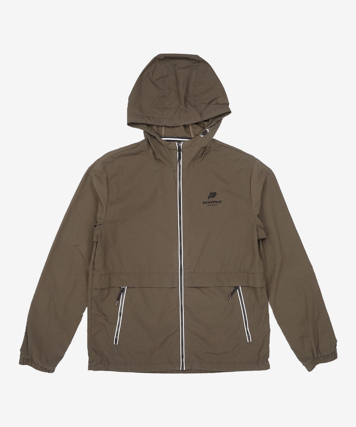 빈폴 스포츠(BEANPOLE SPORT) 카키 남성 시어서커 후드 재킷 (BO9339D02H) 100