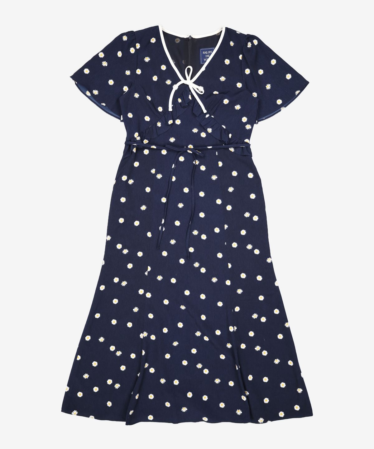 살롱 드 욘(SALON DE YOHN) Ribbon Point Mermaid Dress_ Navy S
