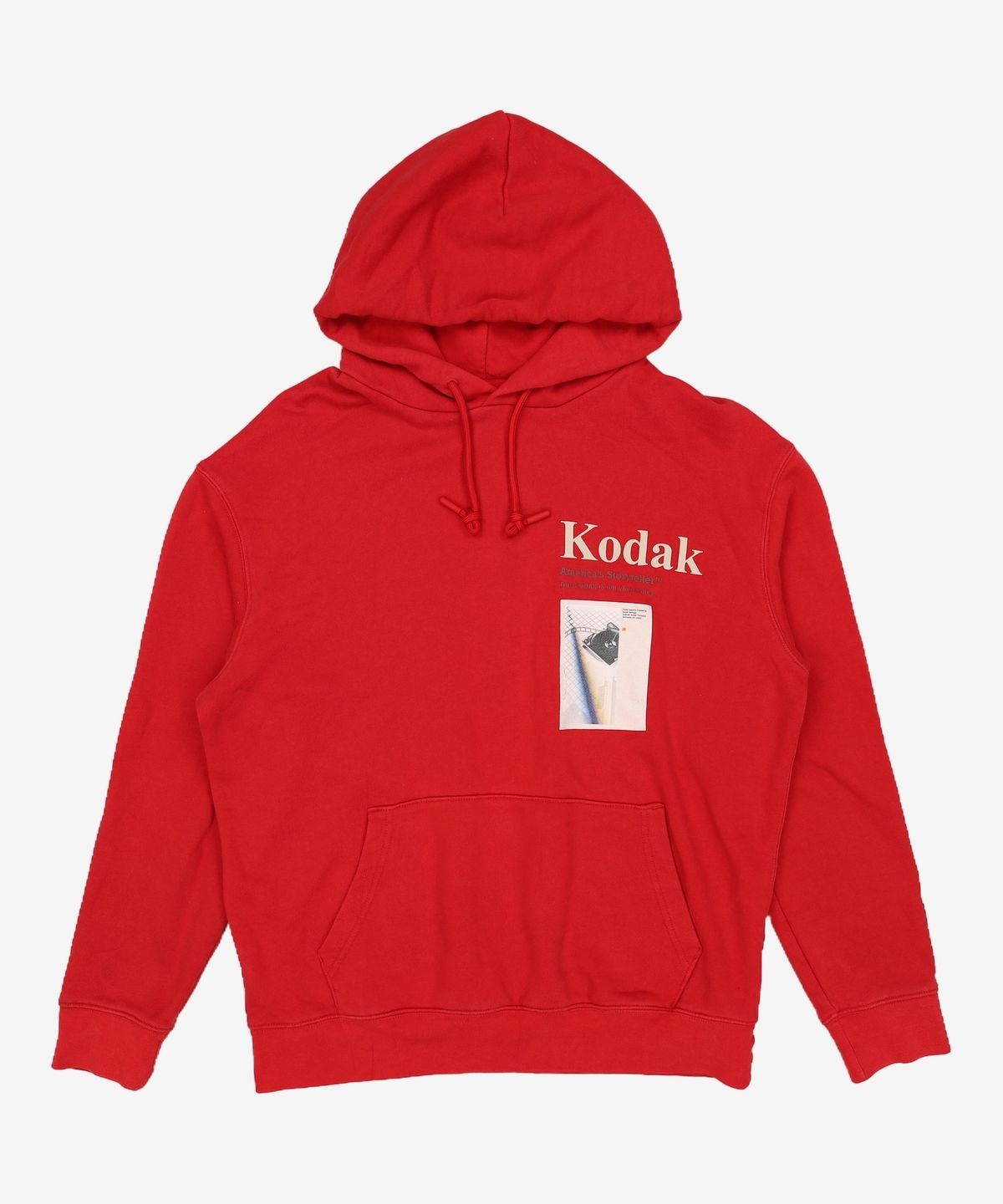 코닥(KODAK) 브라우니 스몰 그래픽 기모 후드 RED M