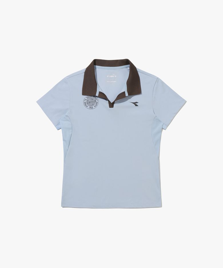 이지 무빙 PK 카라 반팔 티셔츠 우먼 LIGHT BLUE