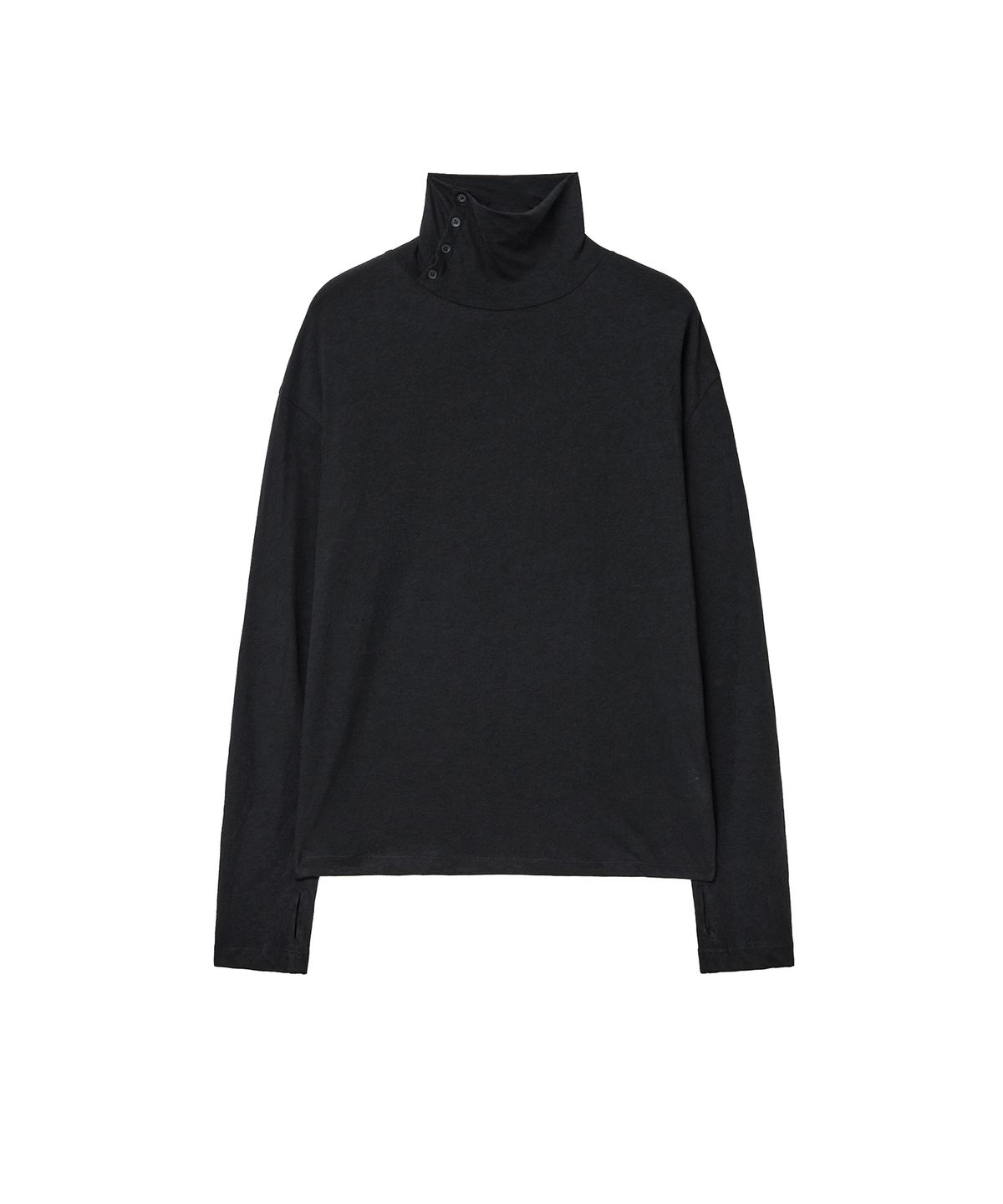 미세키서울 맨(MISEKISEOUL MEN) Drape neck long sleeve BLACK
