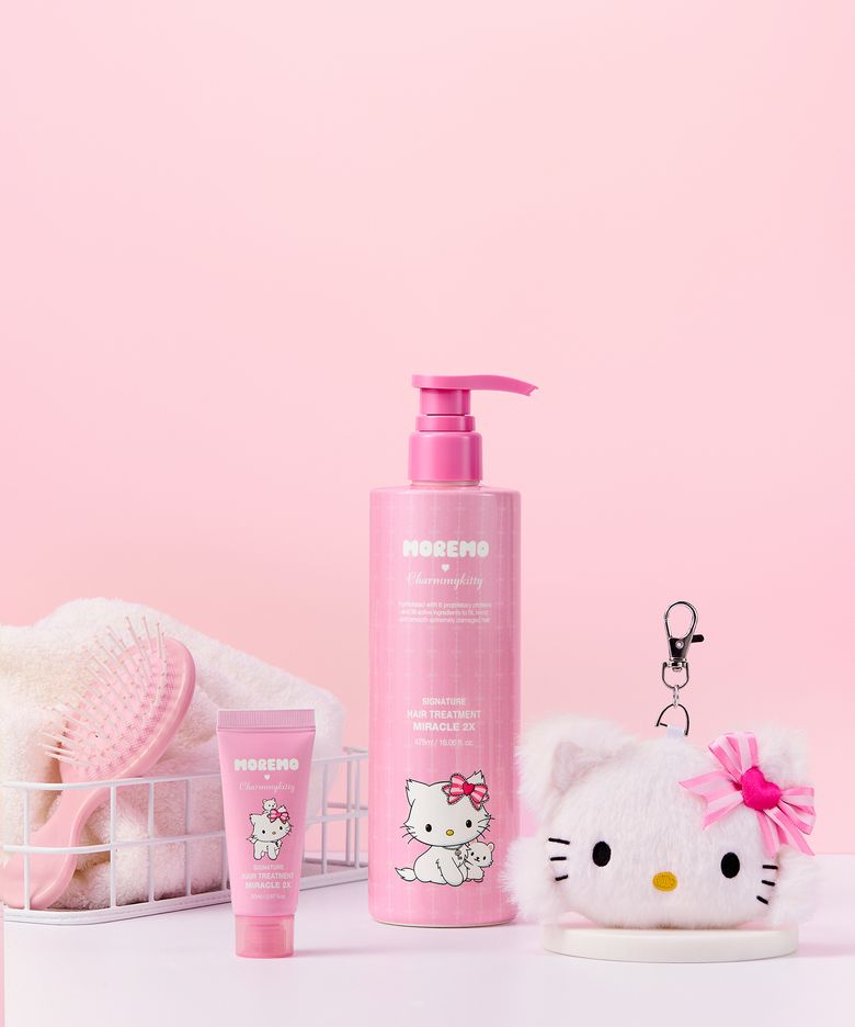 [챠미키티 에디션] 모레모 투엑스 트리트먼트 475ml 기획 (+20ml+파우치 키링 증정)