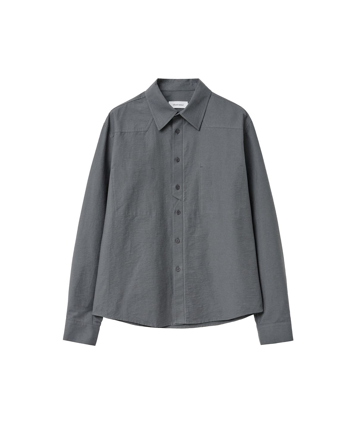 미세키서울 맨(MISEKISEOUL MEN) Slit placket yoke shirt CHARCOAL