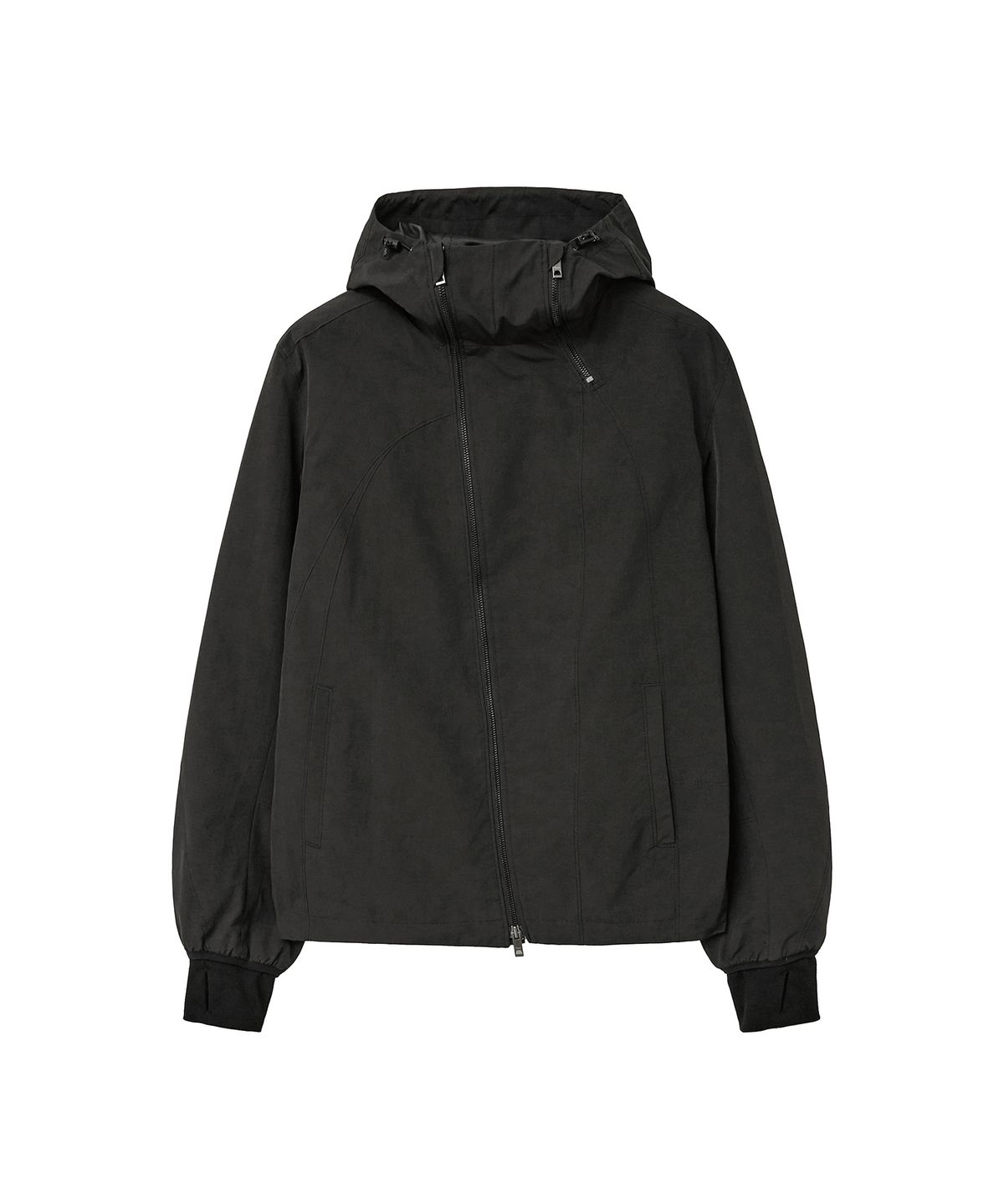 미세키서울 맨(MISEKISEOUL MEN) Diagonal zip structural shell parka BLACK