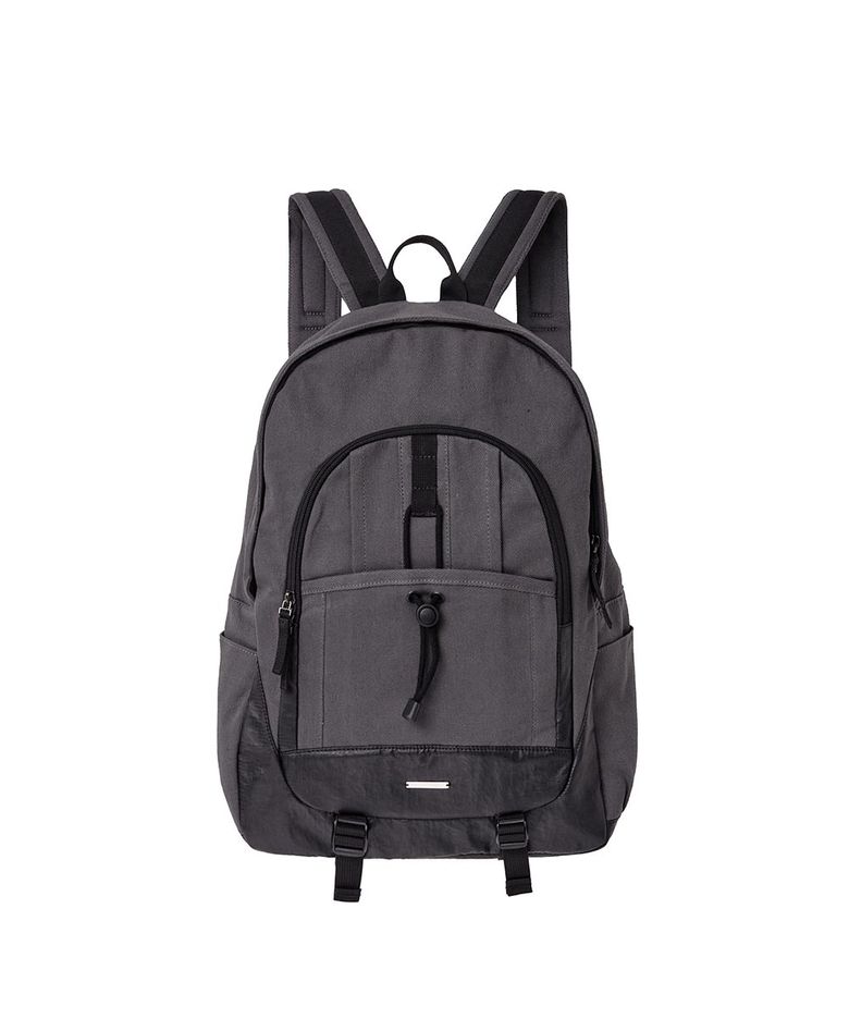 Pleats multi cotton backpack CHARCOAL