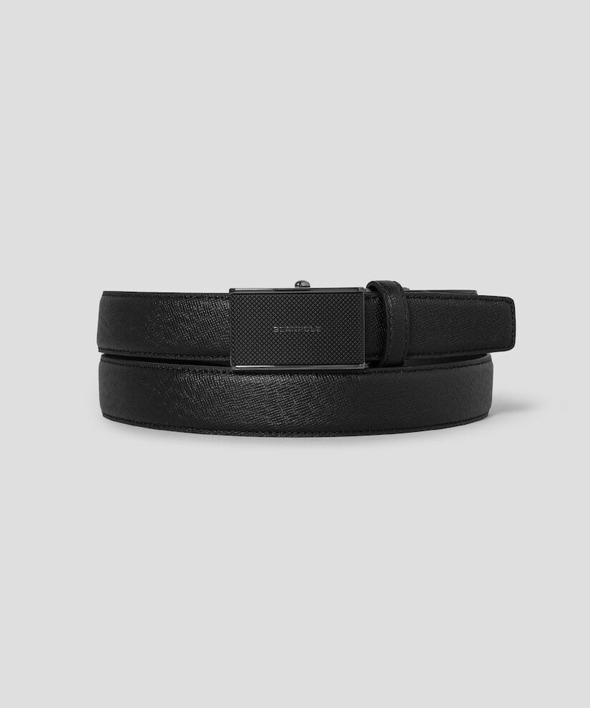 빈폴 액세서리(BEANPOLE ACCESSORY) 다이에 엠보 자동 버클 벨트 - 블랙