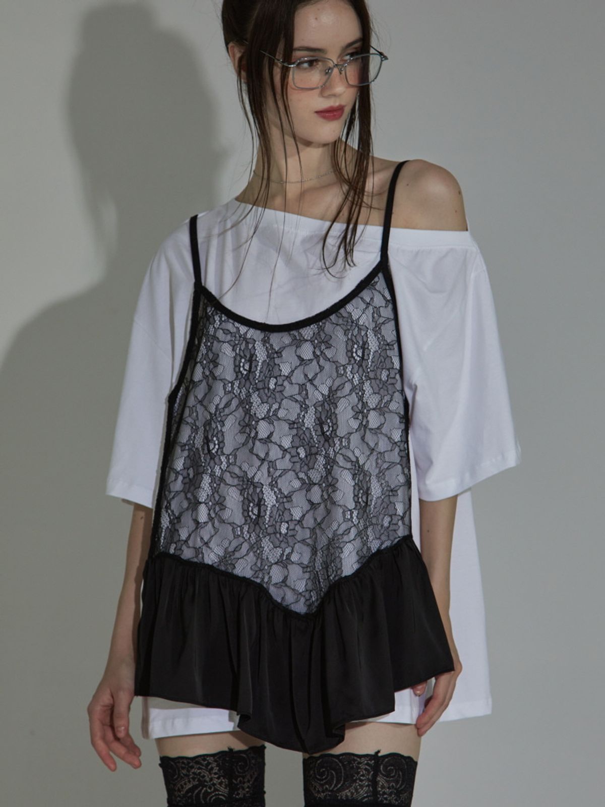 게이트리스(GATELESS) LINGERIE  SLIP T-SHIRT