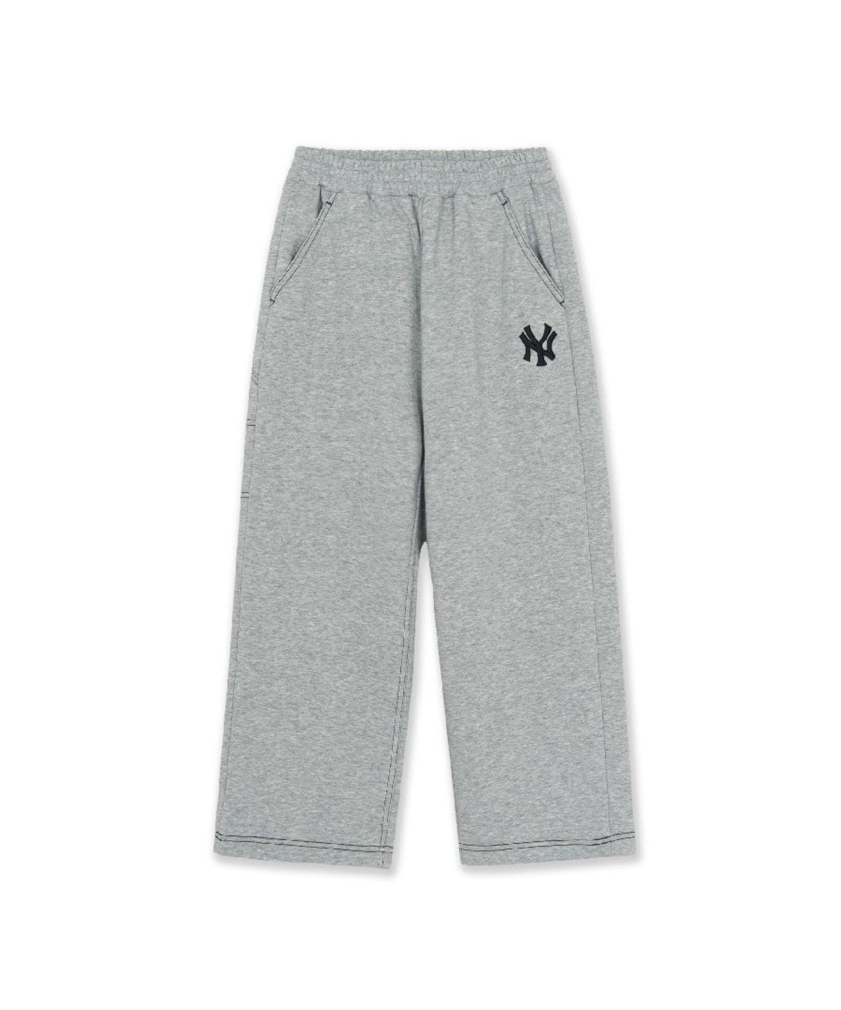 엠엘비 키즈(MLB KIDS) 스포티브 시그니처 팀로고 루즈 팬츠 NY (Melange Grey)