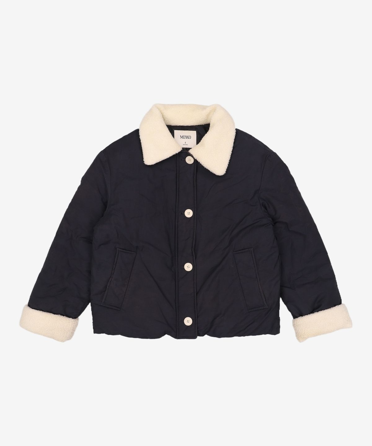 미쏘(MIXXO) 덤블카라 숏 패딩 MIWJPBV13G S