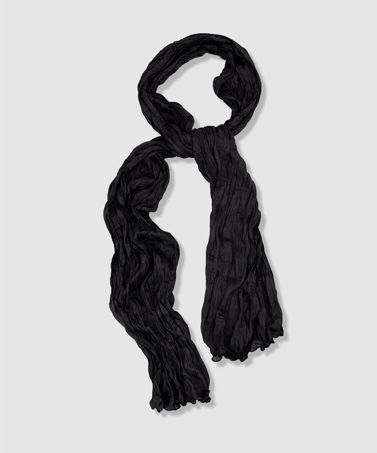 애니타임로릭(ANYTIME LOREAK) AGAVE WRINKLE SCARF - BLACK