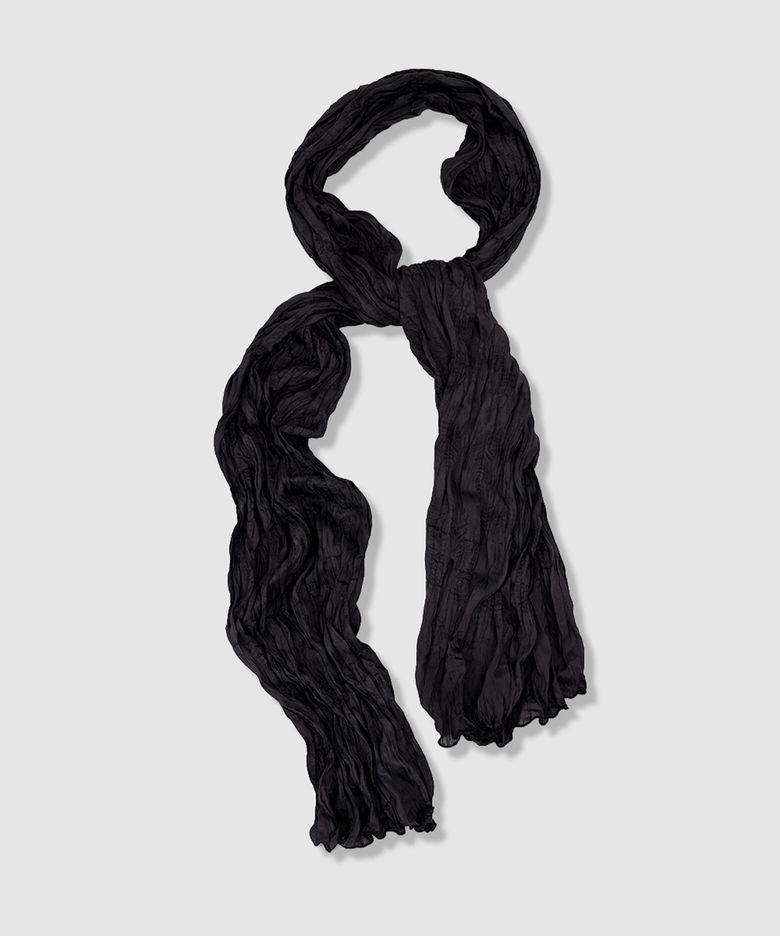 AGAVE WRINKLE SCARF - BLACK