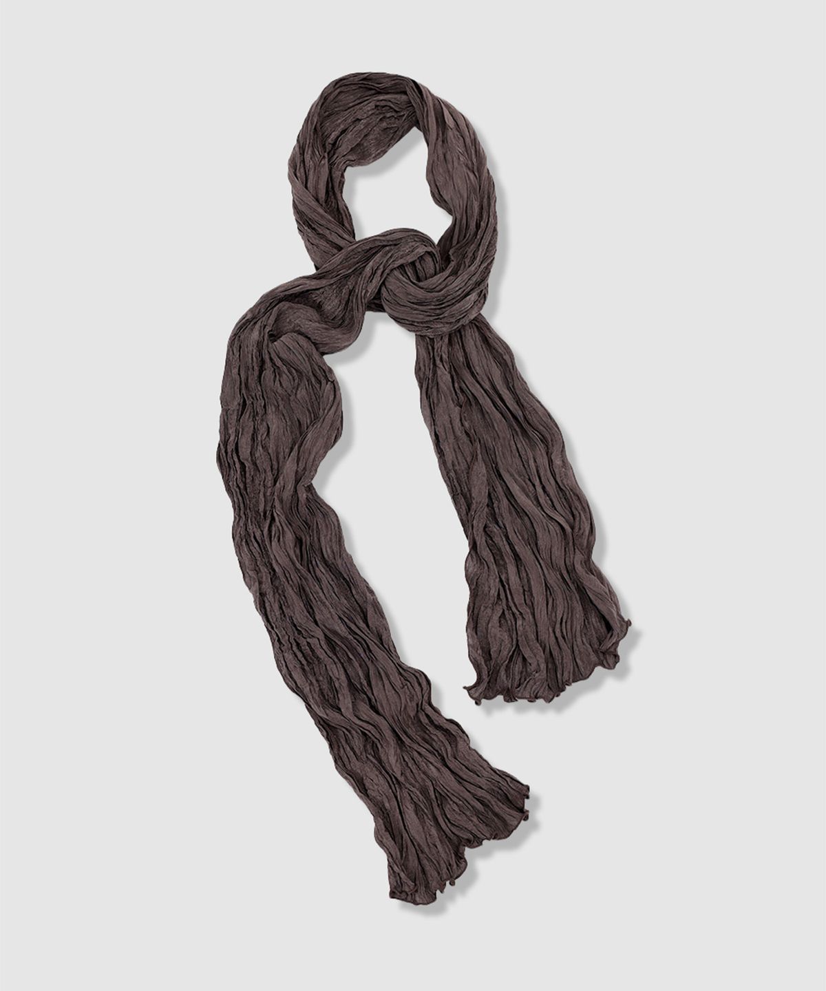 애니타임로릭(ANYTIME LOREAK) AGAVE WRINKLE SCARF - BROWN