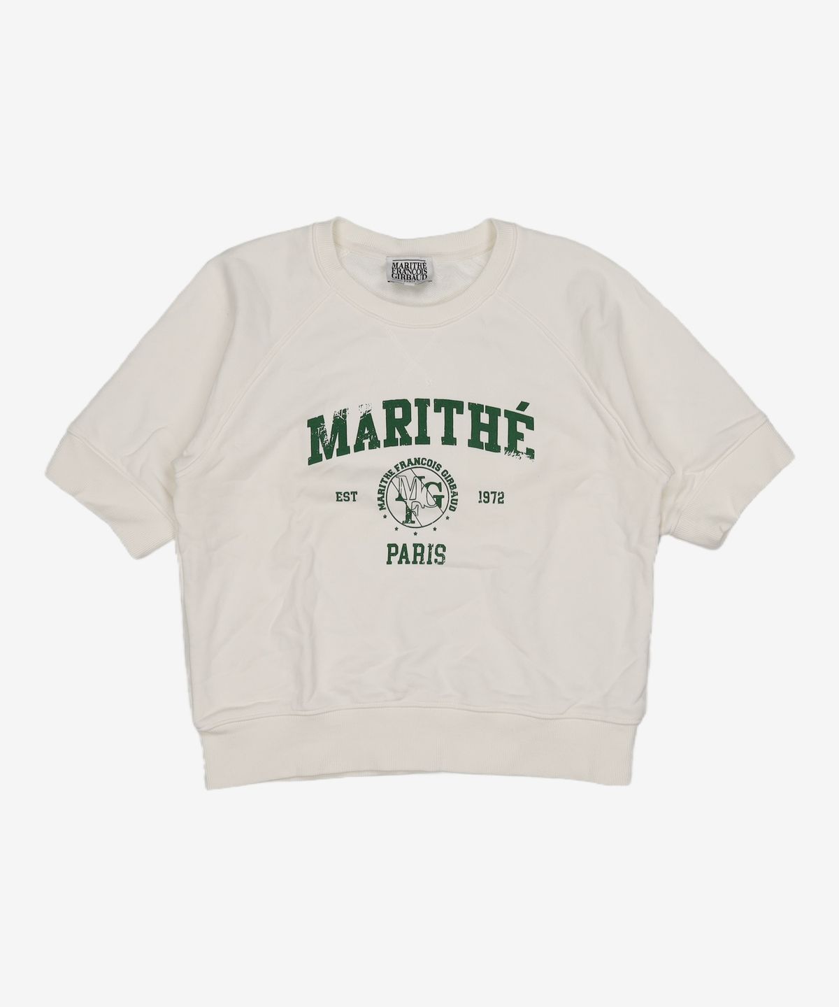 마리떼 프랑소와 저버(MARITHÉ + FRANҪOIS GIRBAUD) W VINTAGE COLLEGE LOGO SWEAT TEE off white S