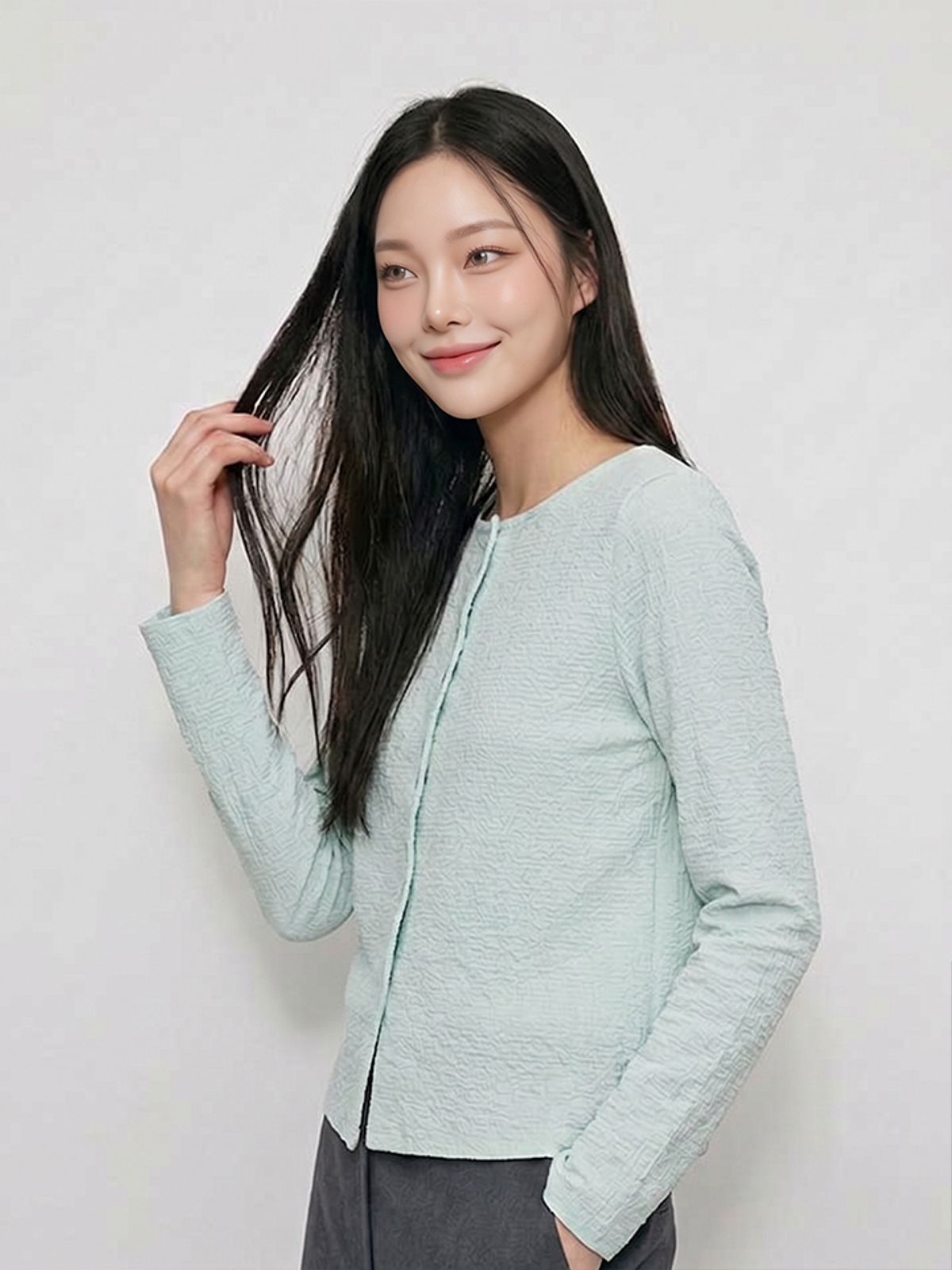 행텐(HANGTEN) 여성 링클 가디건_211(10580-131-621-69)
