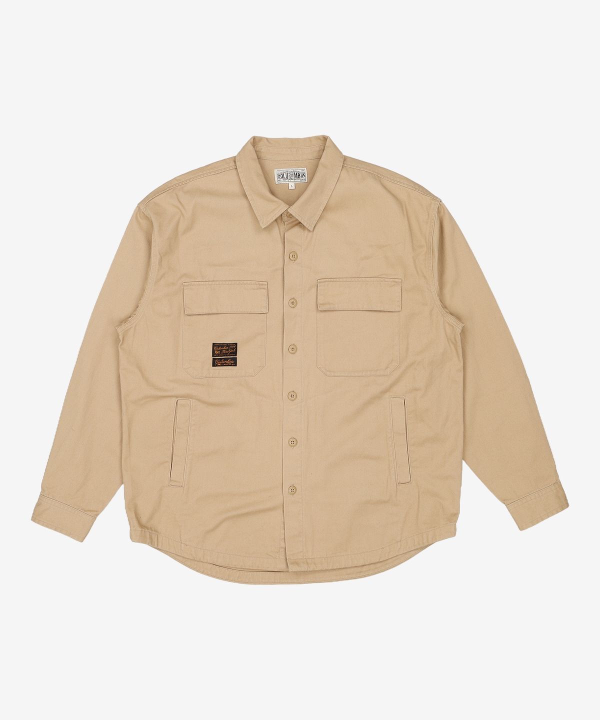 컬럼비아 유니버시티(COLUMBIA UNIVERSITY) SL-LABEL TWO POCKET COTTON SHIRTS 헤리티지베이지 L