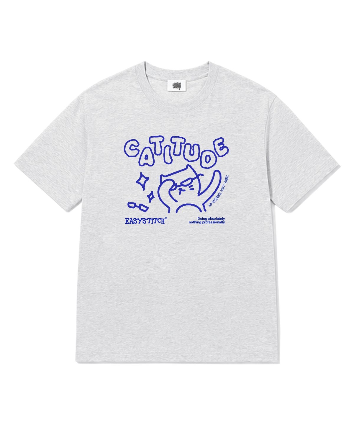 이지스티치(EASY STITCH) 캐티튜드  반팔티셔츠 라이트그레이